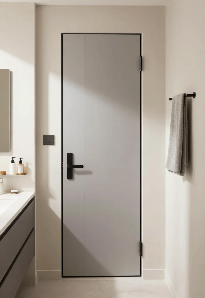 14 Galley Bathroom Ideas For Narrow Spaces - 12. Consider a Pocket Door 1