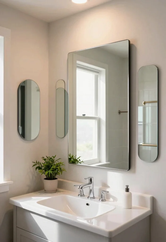 14 Galley Bathroom Ideas For Narrow Spaces - 2. Play with Scale Using Mirrors 1