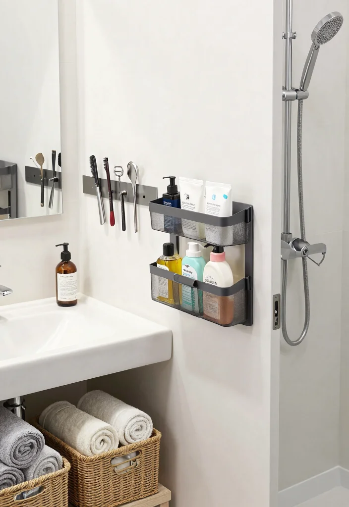 14 Galley Bathroom Ideas For Narrow Spaces - 5. Smart Storage Hacks 1