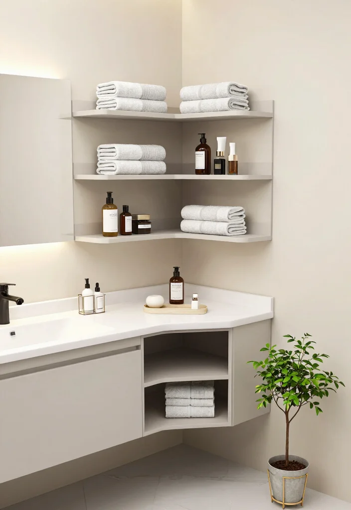 14 Galley Bathroom Ideas For Narrow Spaces - 8. Utilize Corner Space 1