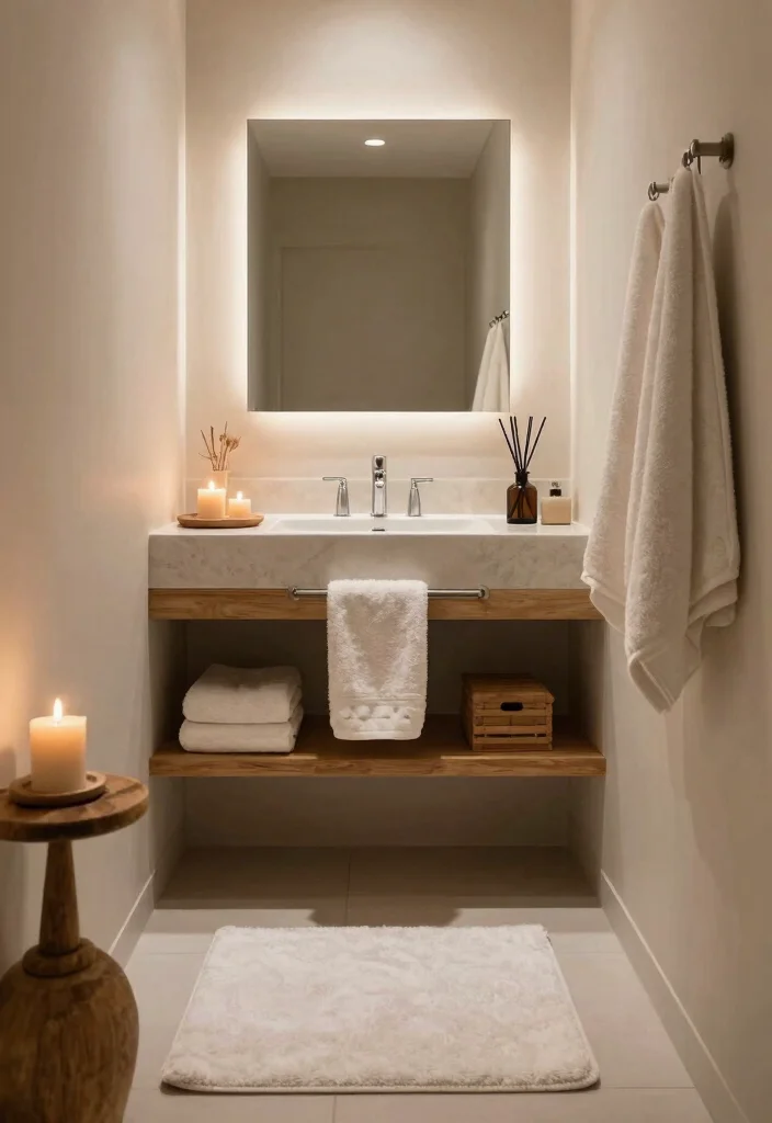 14 Galley Bathroom Ideas For Narrow Spaces - 9. Create a Spa-Like Atmosphere 1