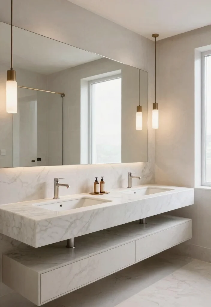14 Open Vanity Bathroom Ideas For Airy Spaces - 3. Dual-Sink Vanities for Spacious Feel 1