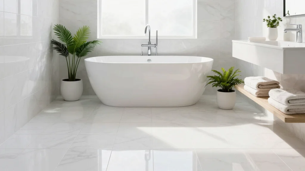 14 White Porcelain Tile Bathroom Ideas With Clean Finish