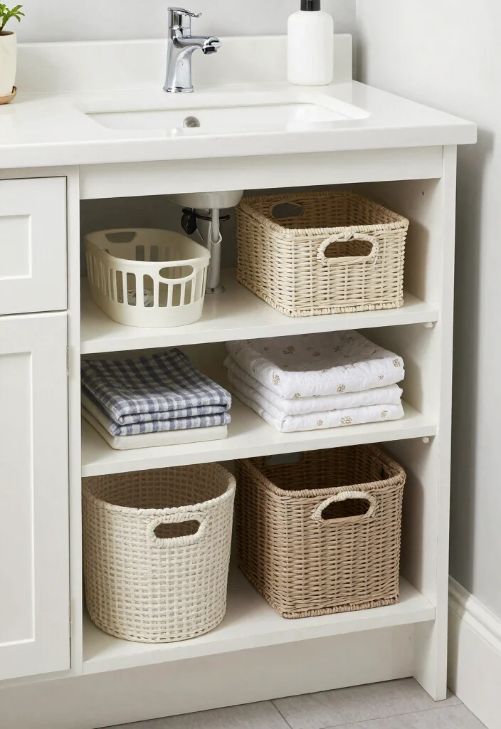 15 Bathroom Vanity Dimension Ideas For Perfect Fit - 12. Under-Sink Storage Solutions 1