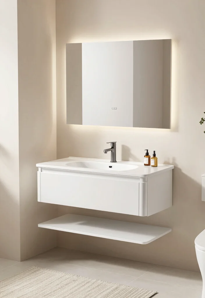 15 Bathroom Vanity Dimension Ideas For Perfect Fit - 3. Wall-Mounted Vanities 1