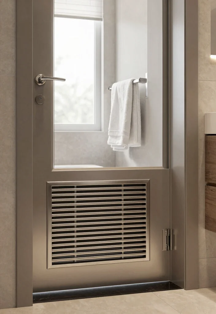 15 Bathroom Ventilation Ideas For Healthy Airflow - 13. Use Ventilation Grilles in the Bathroom Door 1