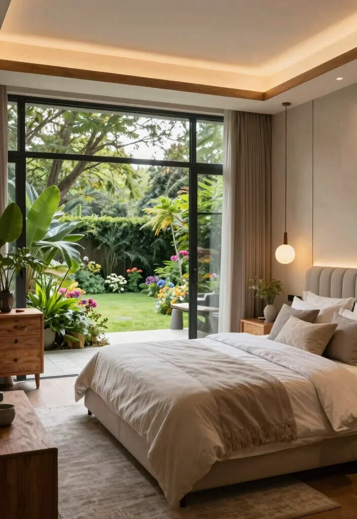 15 Bedroom With Glass Wall Ideas Open Airy Luxury - 1. Nature-Inspired Retreat 1