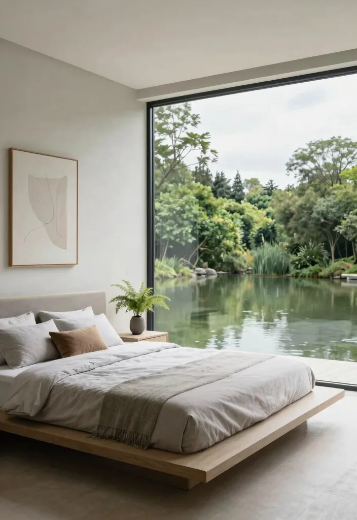 15 Bedroom With Glass Wall Ideas Open Airy Luxury - 2. Minimalist Elegance 1