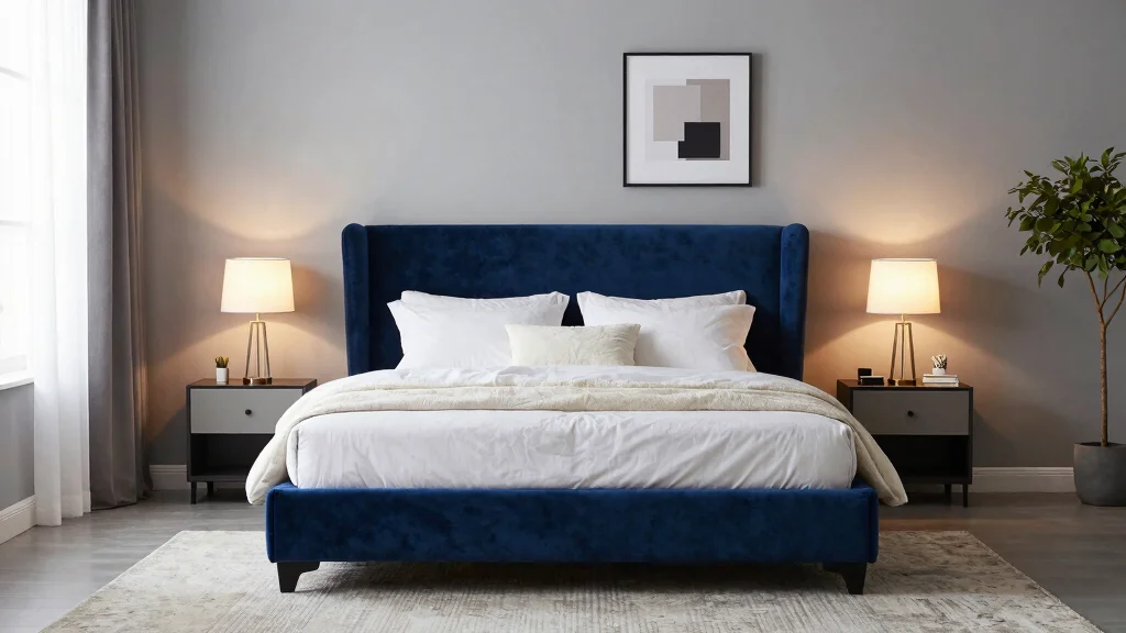 15 Blue Velvet Headboard Bedroom Ideas Luxe Statement Style