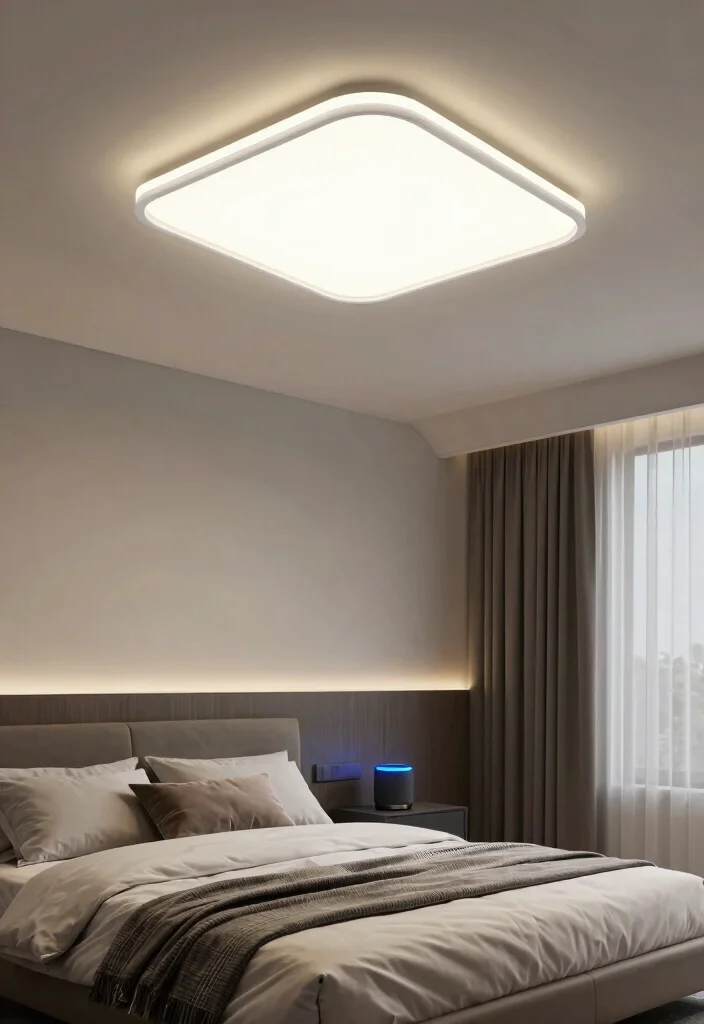 15 Ceiling Lights for Bedroom Ideas Soft Modern Glow - 13. Smart Ceiling Lights 1