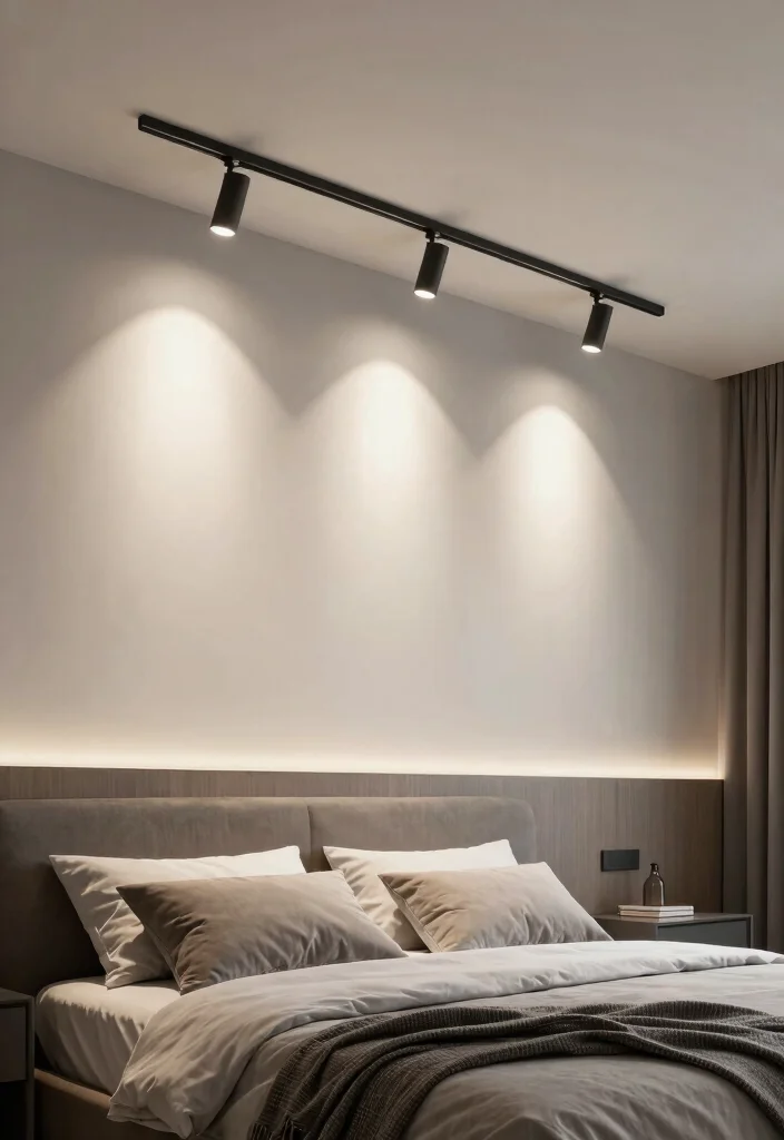 15 Ceiling Lights for Bedroom Ideas Soft Modern Glow - 15. Minimalist Track Lighting 1