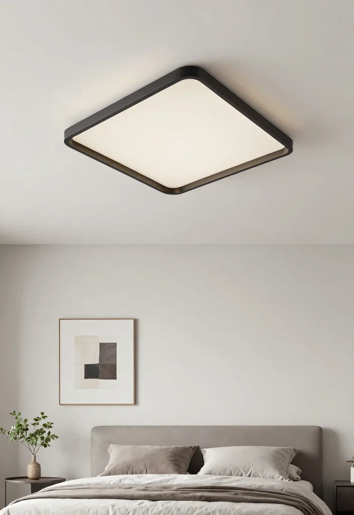 15 Ceiling Lights for Bedroom Ideas Soft Modern Glow - 2. Sleek Geometric Fixtures 1