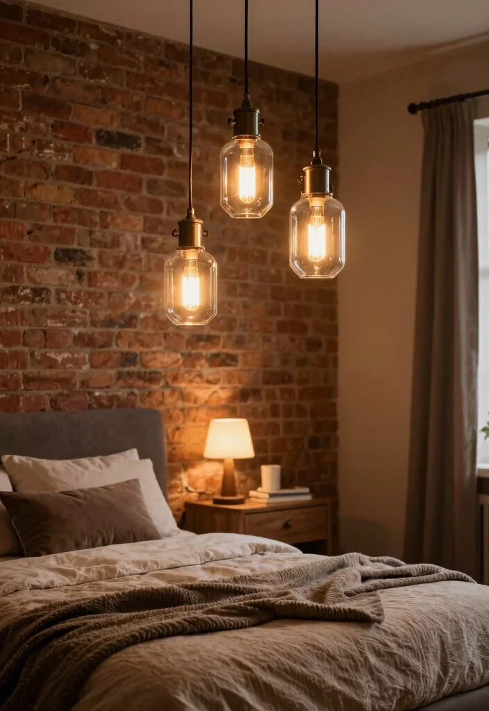 15 Ceiling Lights for Bedroom Ideas Soft Modern Glow - 3. Warm Industrial Pendants 1