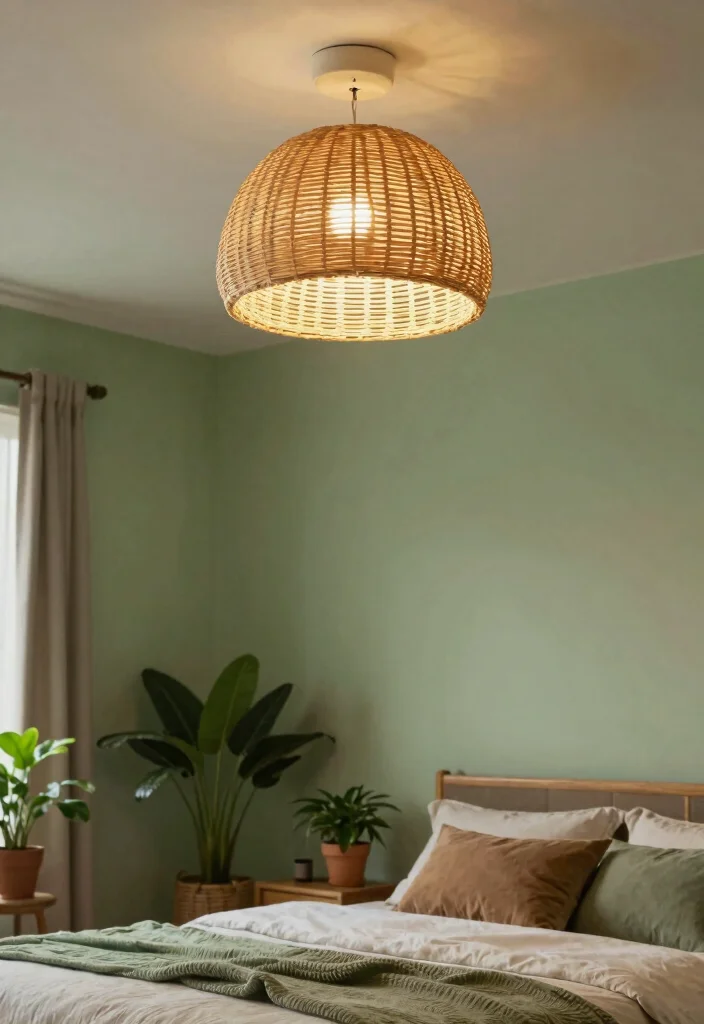 15 Ceiling Lights for Bedroom Ideas Soft Modern Glow - 6. Nature-Inspired Lights 1