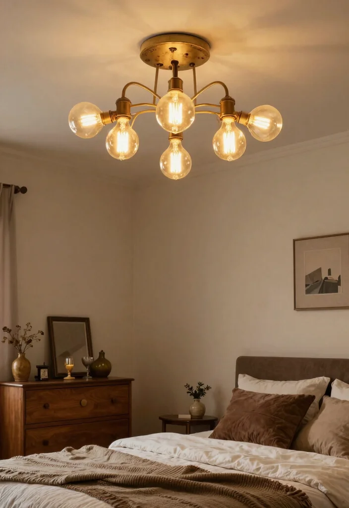 15 Ceiling Lights for Bedroom Ideas Soft Modern Glow - 7. Vintage-Inspired Fixture 1