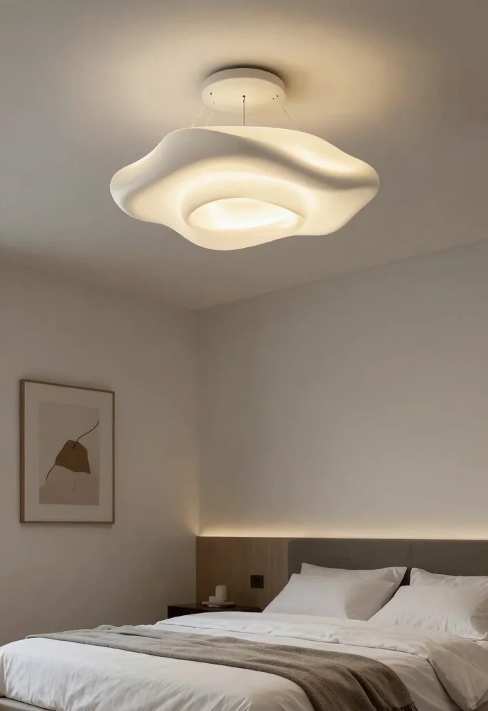 15 Ceiling Lights for Bedroom Ideas Soft Modern Glow - 8. Artistic Sculptural Lights 1