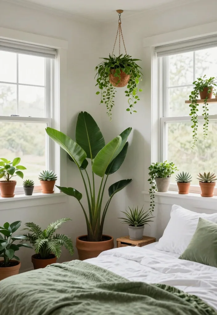 15 Girly Bedroom Ideas for Women: Embrace Your Feminine Cozy Vibe - 12. Incorporating Plants 1