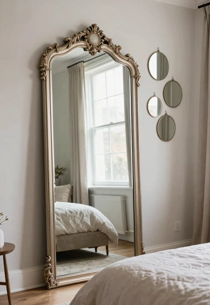 15 Girly Bedroom Ideas for Women: Embrace Your Feminine Cozy Vibe - 13. Stylish Mirrors 1