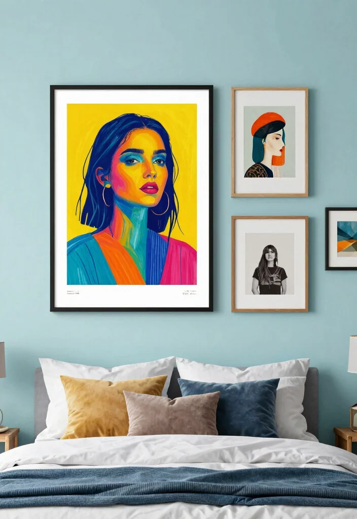 15 Girly Bedroom Ideas for Women: Embrace Your Feminine Cozy Vibe - 8. Statement Wall Art 1