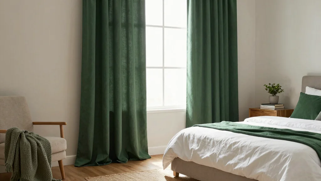 15 Green Curtains Bedroom Ideas for a Calm Natural Touch