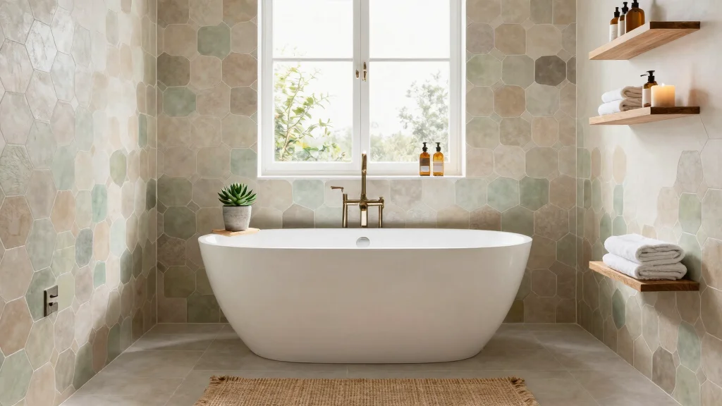 15 Honeycomb Tile Bathroom Ideas With Geometric Flair