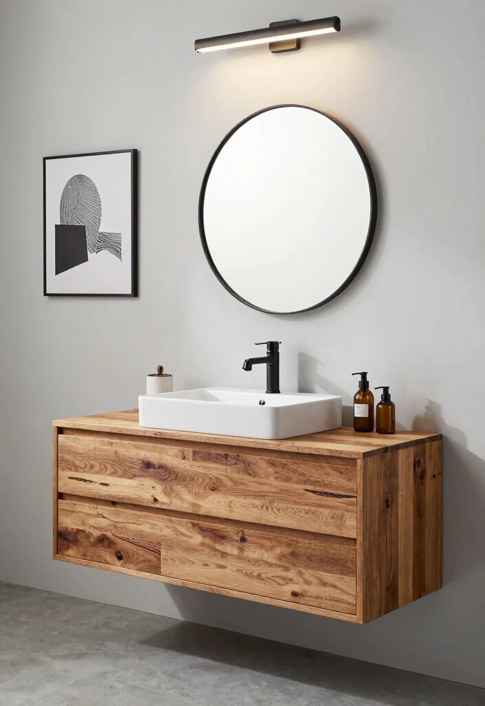15 Industrial Bathroom Decor Ideas With Urban Mood - 10. Floating Vanities 1