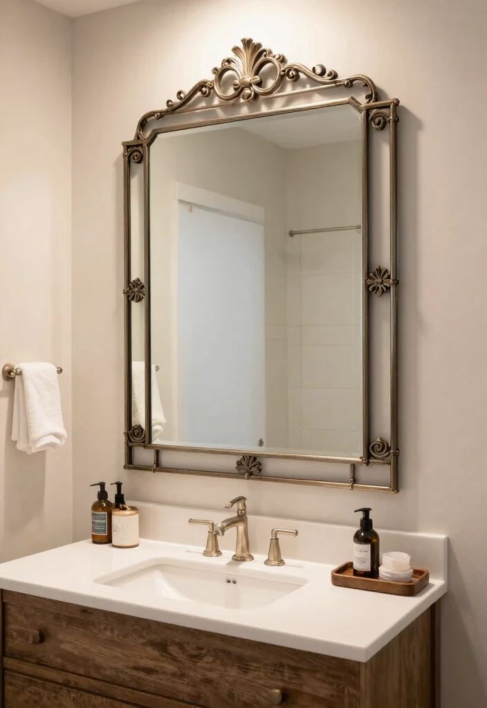 15 Industrial Bathroom Decor Ideas With Urban Mood - 11. Statement Mirrors 1