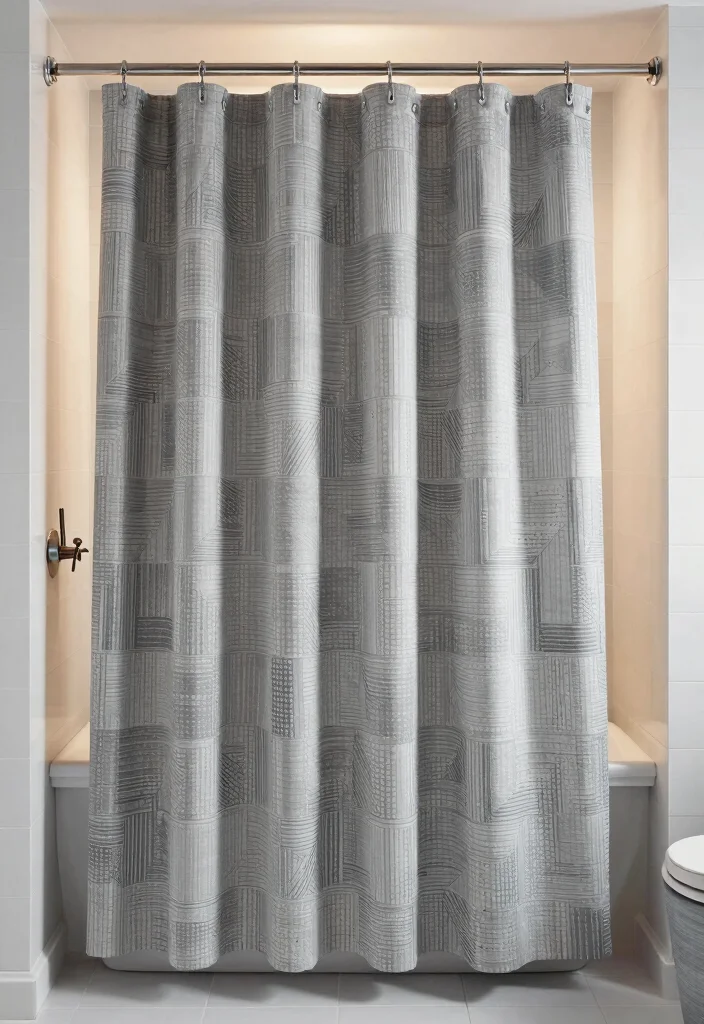 15 Industrial Bathroom Decor Ideas With Urban Mood - 12. Unique Shower Curtains 1