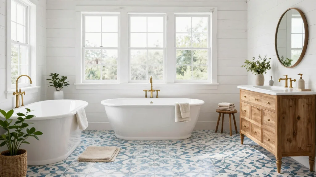 15 Modern Farmhouse Bathroom Tile Ideas With Cozy Charm