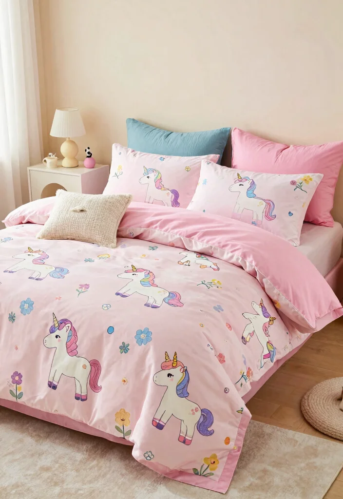 15 Pink Girls Bedroom Ideas Sweet Playful Style - 5. Cute Bedding Sets 1
