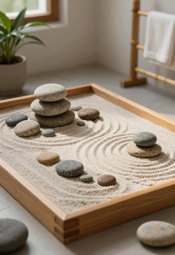15 Rock Bathroom Ideas With Natural Character - 6. Zen Stone Gardens 1