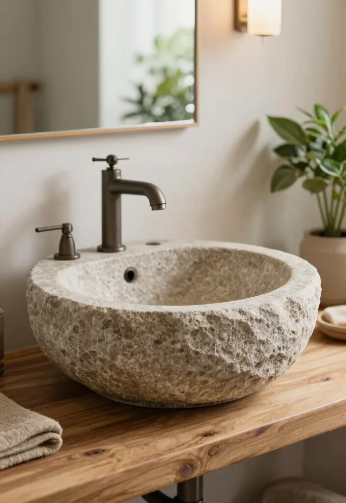 15 Rock Bathroom Ideas With Natural Character - 7. Unique Rock Sinks 1
