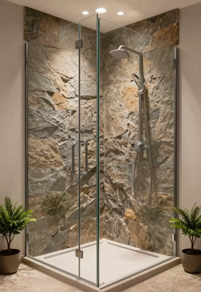 15 Rock Bathroom Ideas With Natural Character - 8. Natural Stone Shower Walls 1