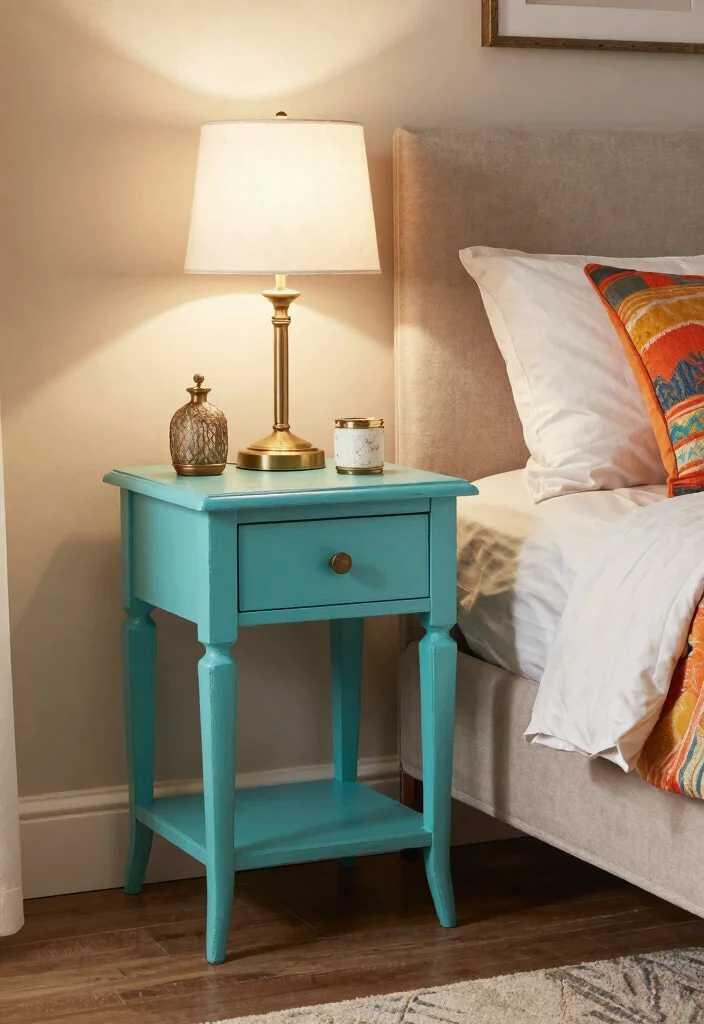 15 Small Bedroom Side Table Ideas: Compact Functional Picks - 12. Upcycled Furniture 1