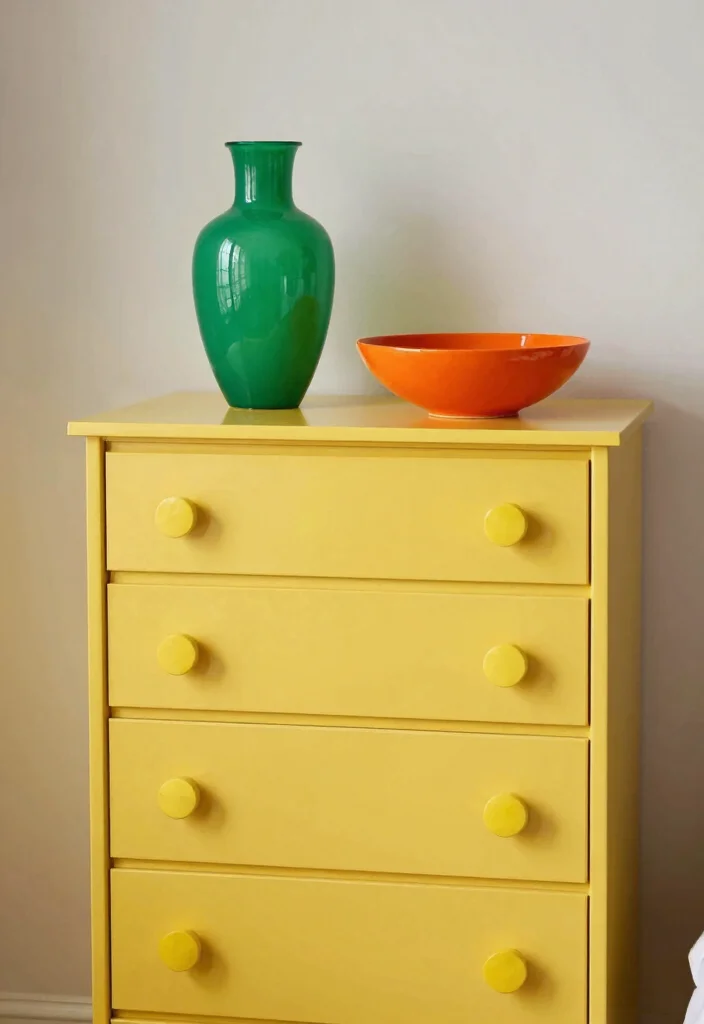 15 Tall Dresser Decor Bedroom Ideas Balanced Chic Styling - 13. Highlight with Color Pops 1