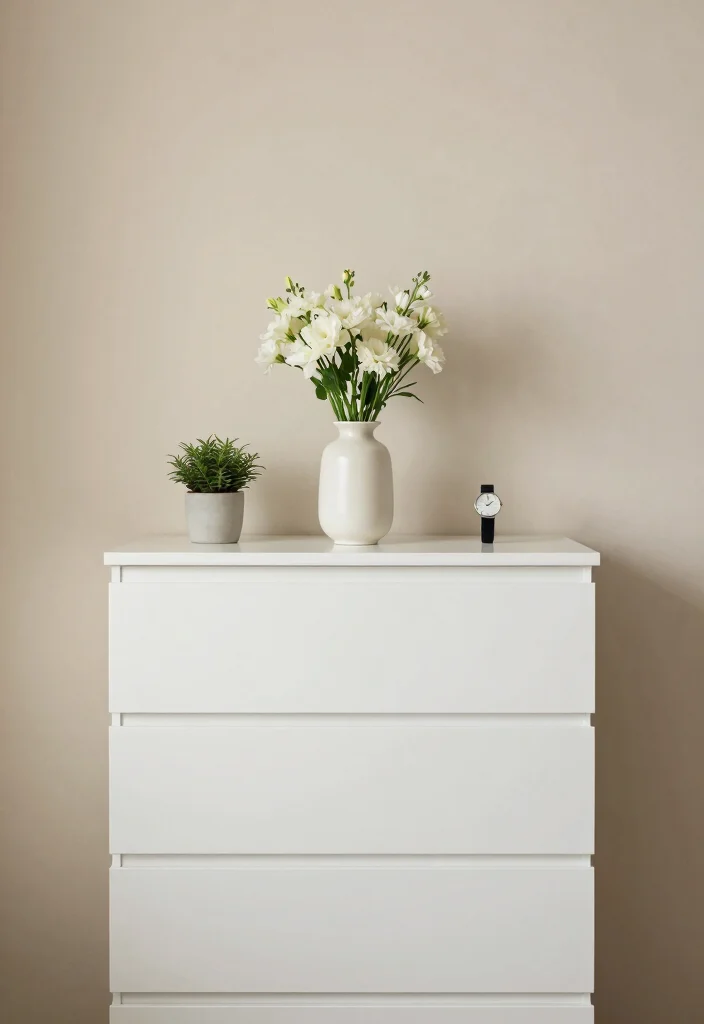 15 Tall Dresser Decor Bedroom Ideas Balanced Chic Styling - 6. Go for Minimalist Accents 1