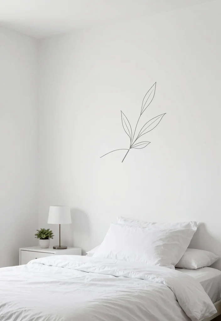 15 Wall Decals for Bedroom Ideas: Easy Creative Update - 10. Minimalist Designs 1