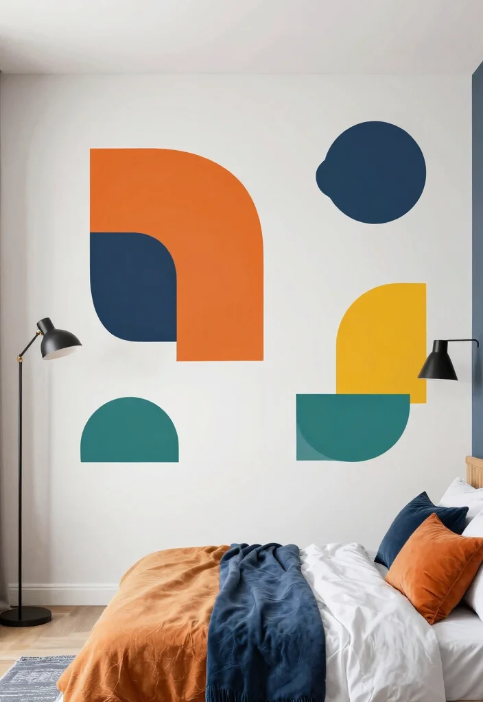 15 Wall Decals for Bedroom Ideas: Easy Creative Update - 3. Abstract Designs 1