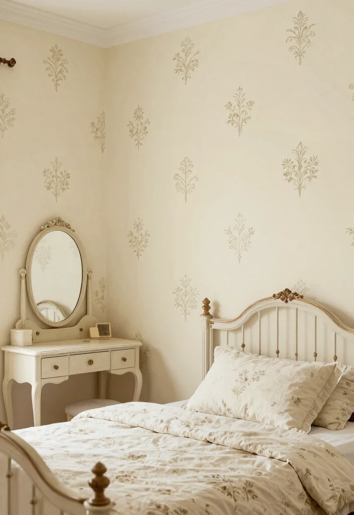 15 Wall Decals for Bedroom Ideas: Easy Creative Update - 7. Vintage-Inspired Decals 1