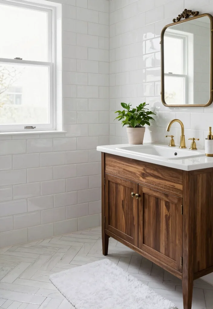 15 White Bathroom Tile Ideas For Bright Fresh Spaces - 1. Classic Subway Tiles 1