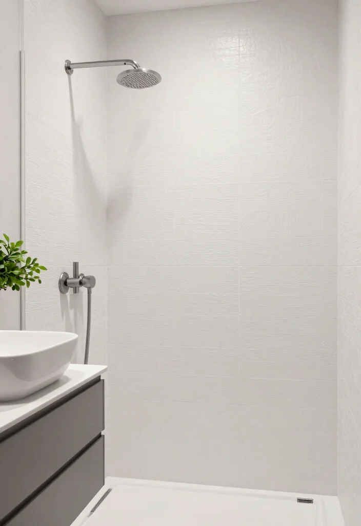 15 White Bathroom Tile Ideas For Bright Fresh Spaces - 5. Textured Tiles 1