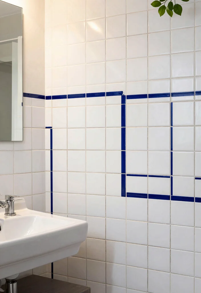 15 White Bathroom Tile Ideas For Bright Fresh Spaces - 7. White Tiles with Bold Grout 1