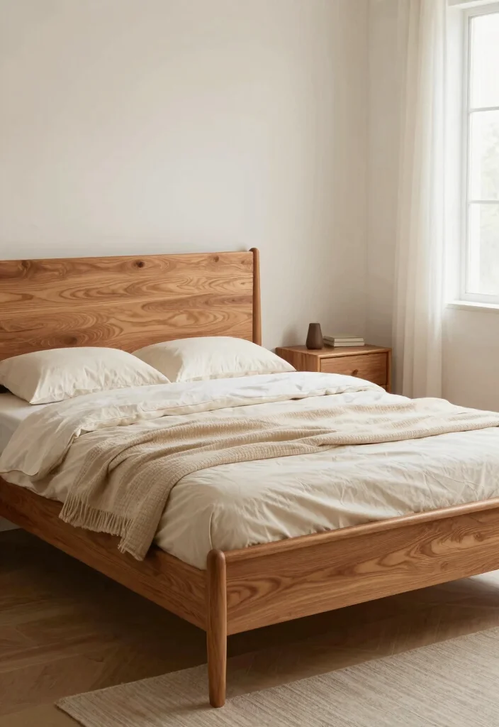 15 Wooden Bedframe Bedroom Ideas for a Natural Warm Style - 10. Custom-Made Wooden Bedframe 1