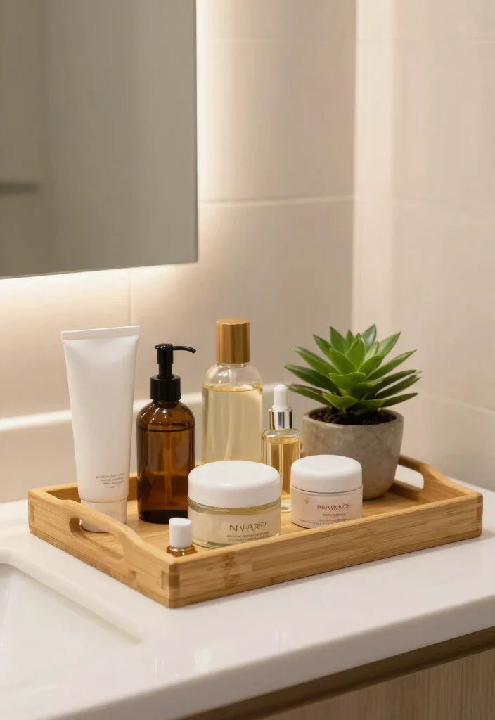 16 Bamboo Bathroom Decor Ideas With Zen Energy - 10. Bamboo Vanity Tray 1