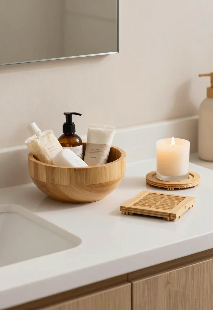 16 Bamboo Bathroom Decor Ideas With Zen Energy - 16. Bamboo Accent Pieces 1