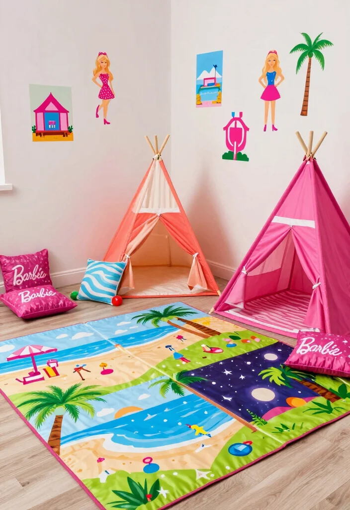 16 Barbie Bedroom Ideas for Kids Cute Playful Dreams - 10. Barbie Adventure Zone 1