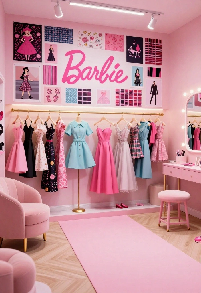 16 Barbie Bedroom Ideas for Kids Cute Playful Dreams - 4. Barbie’s Fashion Studio 1