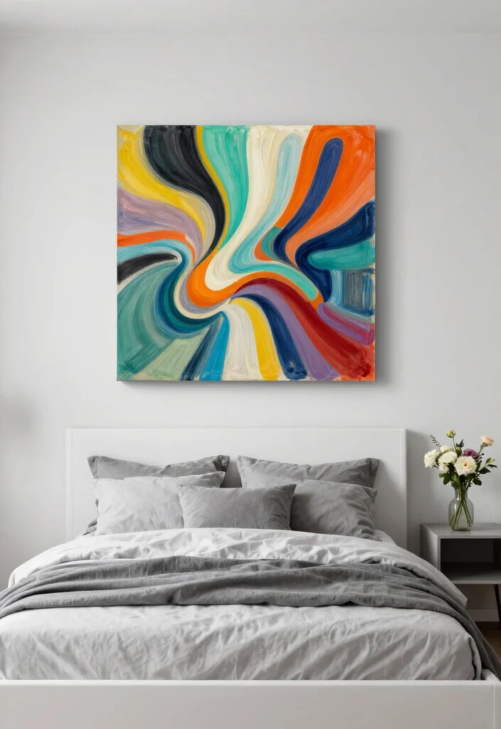 16 Bedroom Signs Above Bed Ideas for a Cute Personal Touch - 10. Artistic Abstract Signs 1