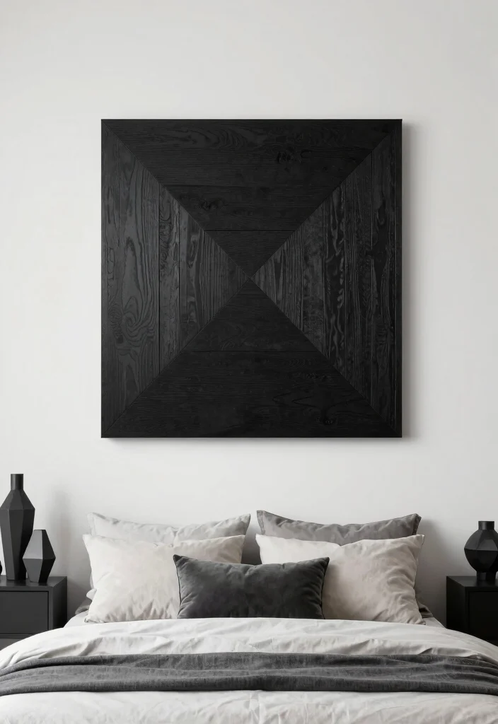 16 Bedroom Signs Above Bed Ideas for a Cute Personal Touch - 14. Unique Geometric Signs 1