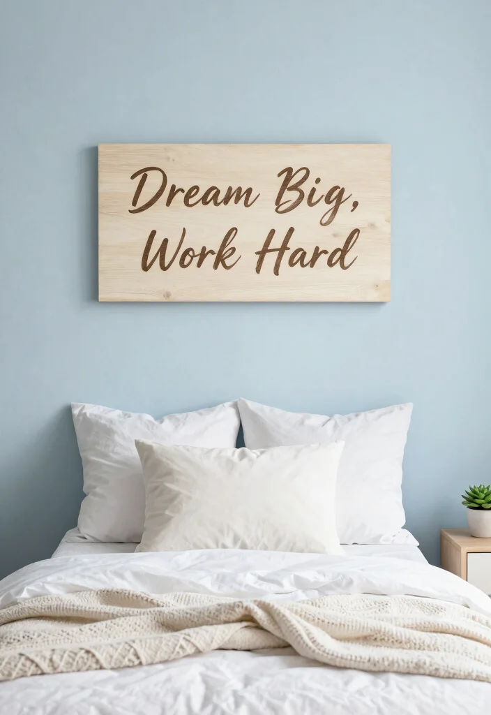 16 Bedroom Signs Above Bed Ideas for a Cute Personal Touch - 2. Inspirational Quotes to Live By 1